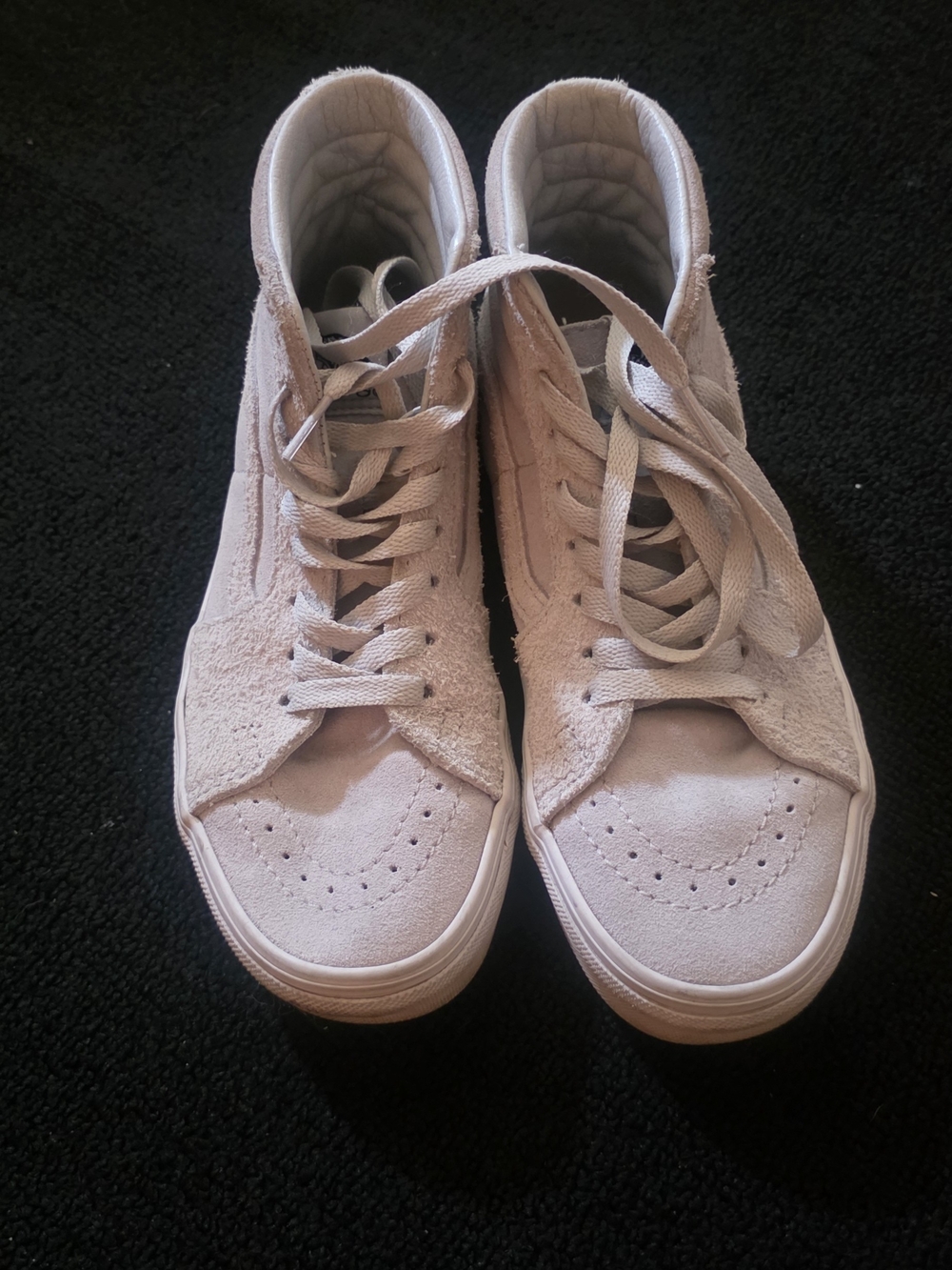 Vans Women's Suede High-Top Sneakers in Pale Pink